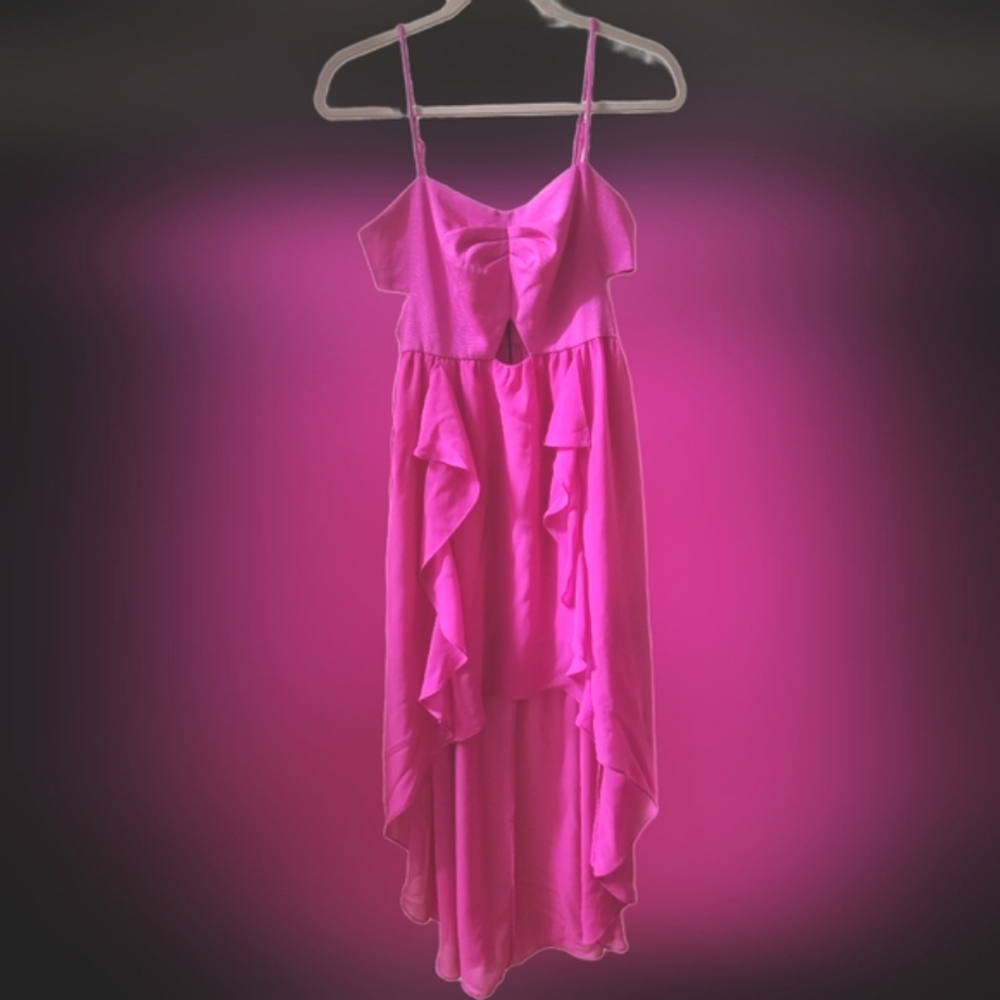BCBG ruffles pink asymmetrical size 4
